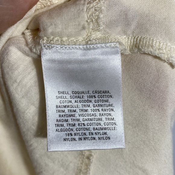 Anthropologie Elegant Cream Lace Women's Tunic Top size large - Picture 5 of 14